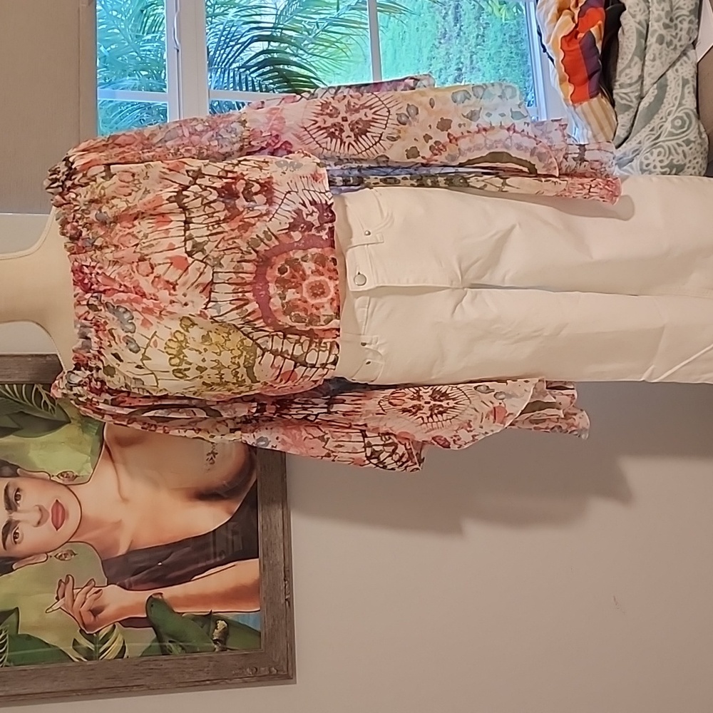 Cropped Bell Sleeve Festival Top